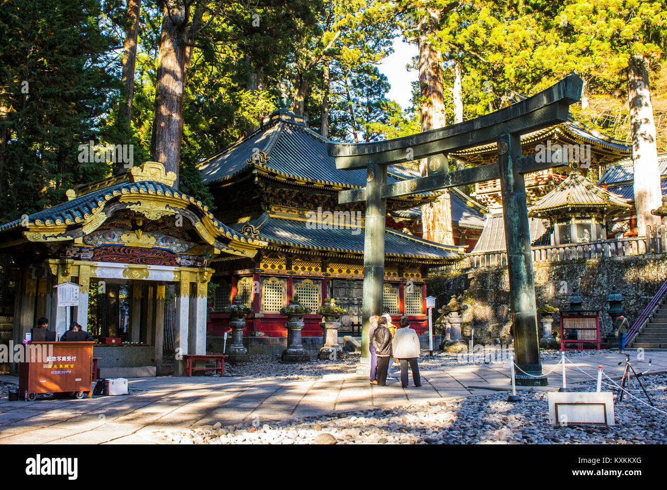 Tosho-gu, un santuario shintoista dedicato a Tokugawa Ieyasu, il fondatore del Shogunato Tokugawa, situato in Nikko, Giappone. Un sito del Patrimonio Mondiale dal 19 Foto Stock