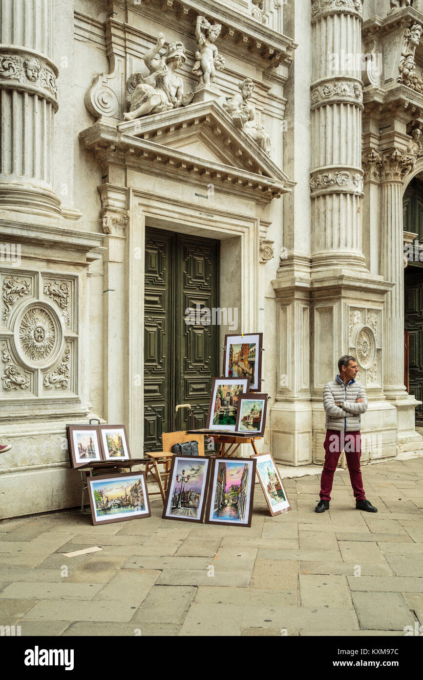 Illustrazioni per la vendita in Veneto, Venezia, Italia, Europa Foto Stock