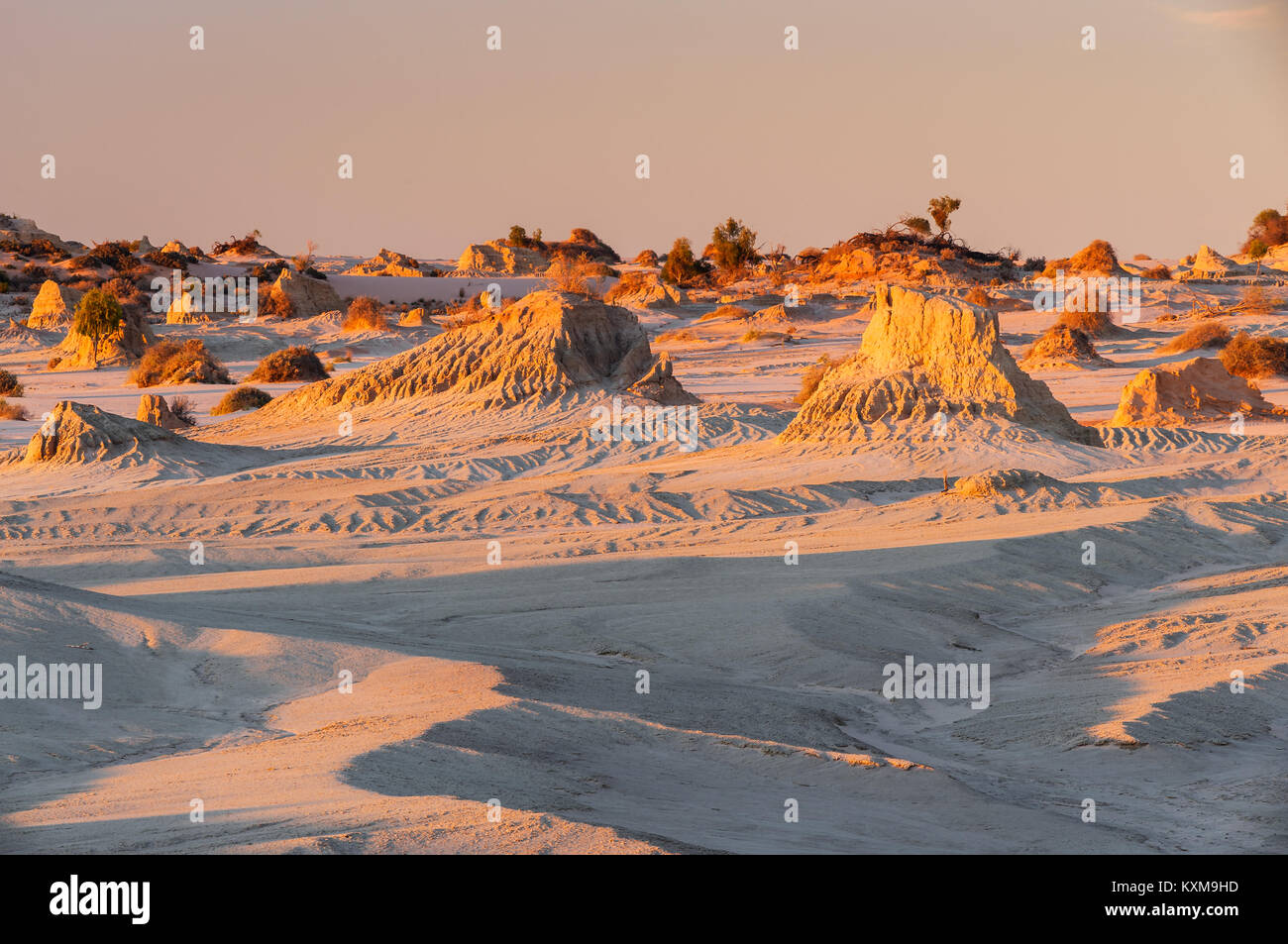 Grandioso scenario delle pareti della Cina nel Mungo National Park. Foto Stock