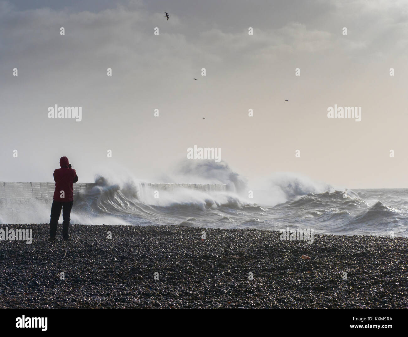 Le onde a Newhaven 2018 Foto Stock