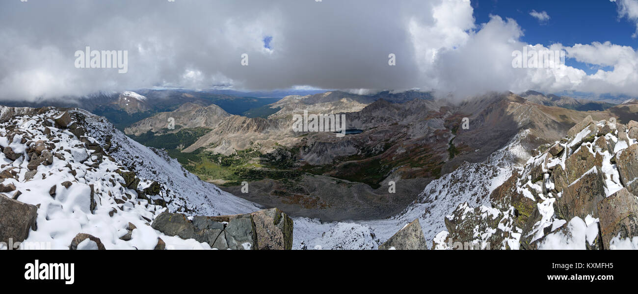 Panorama dalla vetta del Monte Columbia in Colorado gamma collegiale Foto Stock