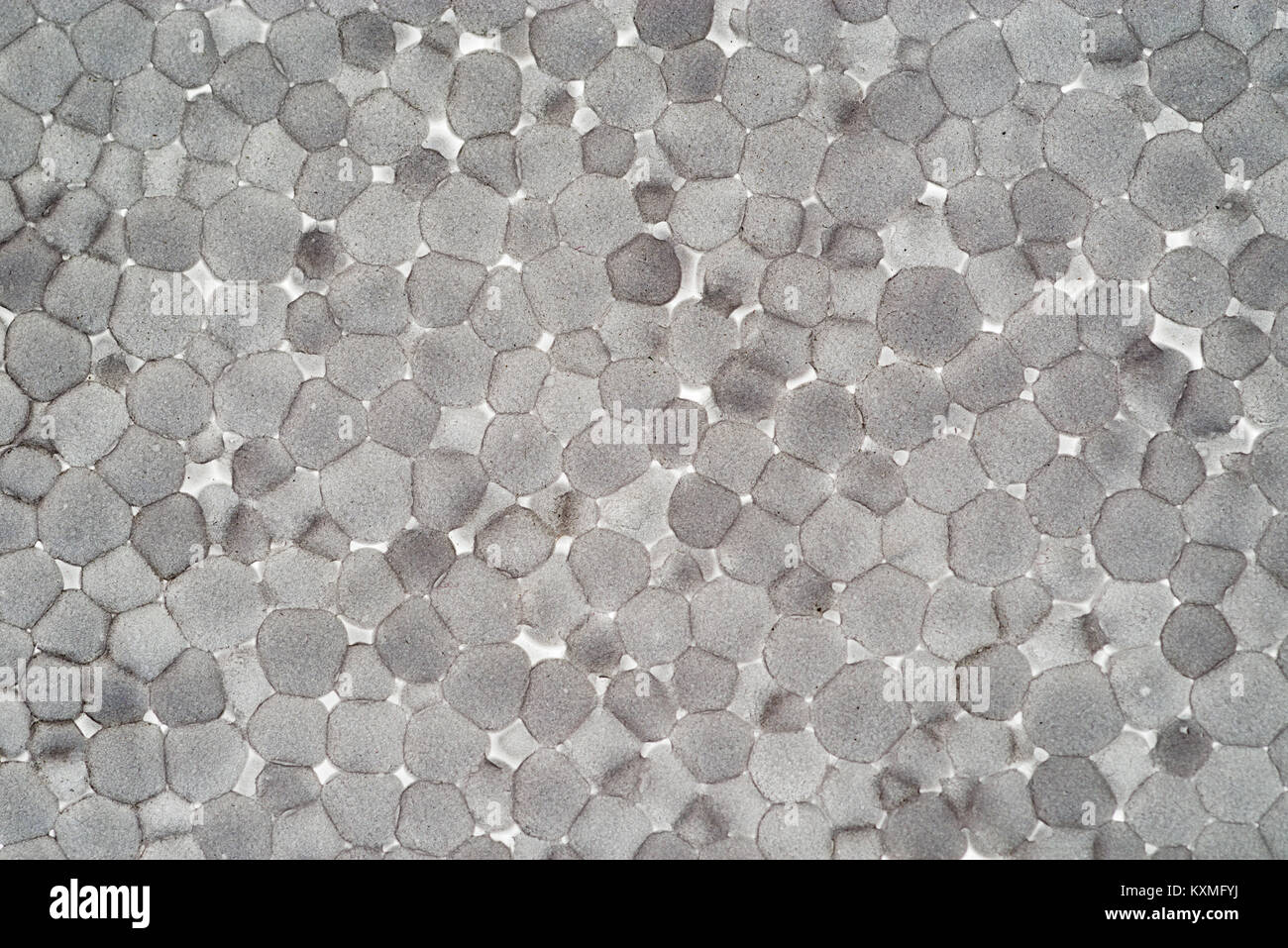 Backlit polistirene espanso texture di sfondo immagine macro Foto Stock