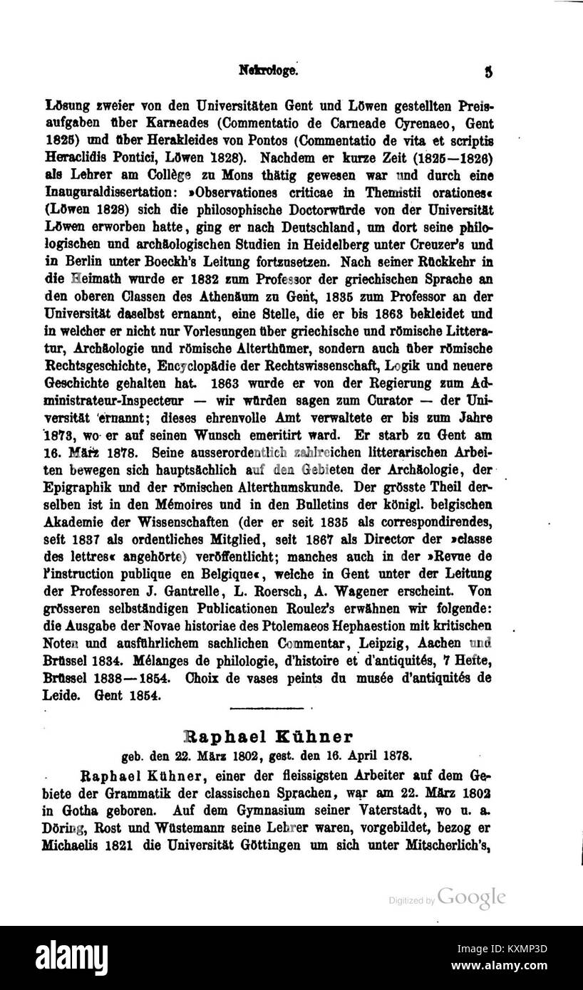 La *Biographisches Jahrbuch für Altertumskunde* è una rivista dedicata alle biografie di individui importanti negli studi antichi. Esplora i loro contributi all'archeologia, alla storia e alla comprensione delle culture antiche. Foto Stock