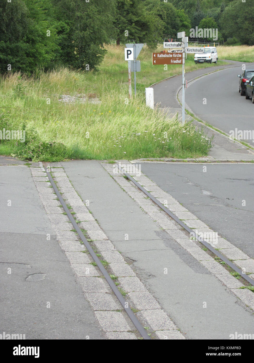 Bahnübergang Breitscheid Foto Stock
