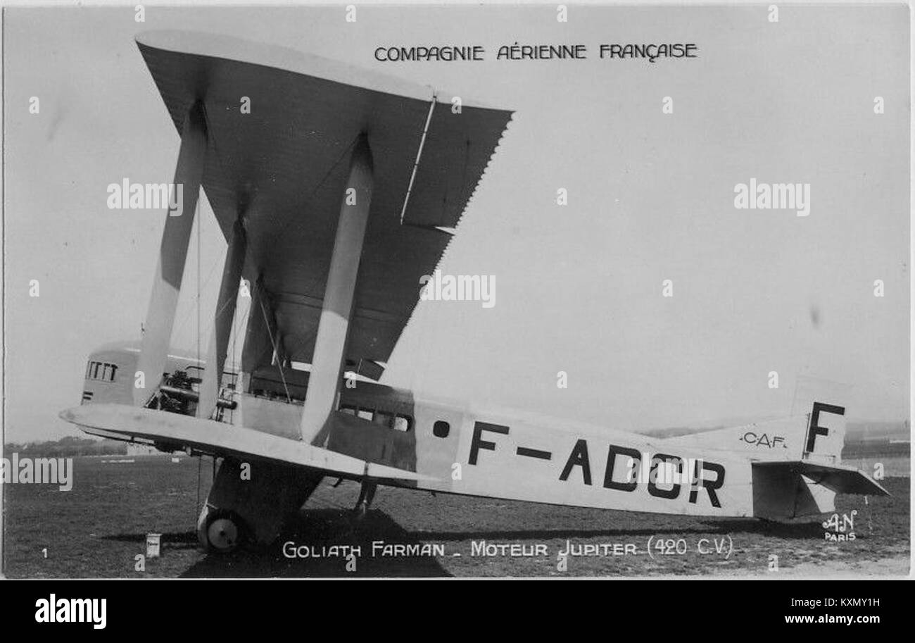 Aviation Cie Aérienne Française AVION de Ligne GOLIA FARMAN F.60 aeroplano Foto Stock
