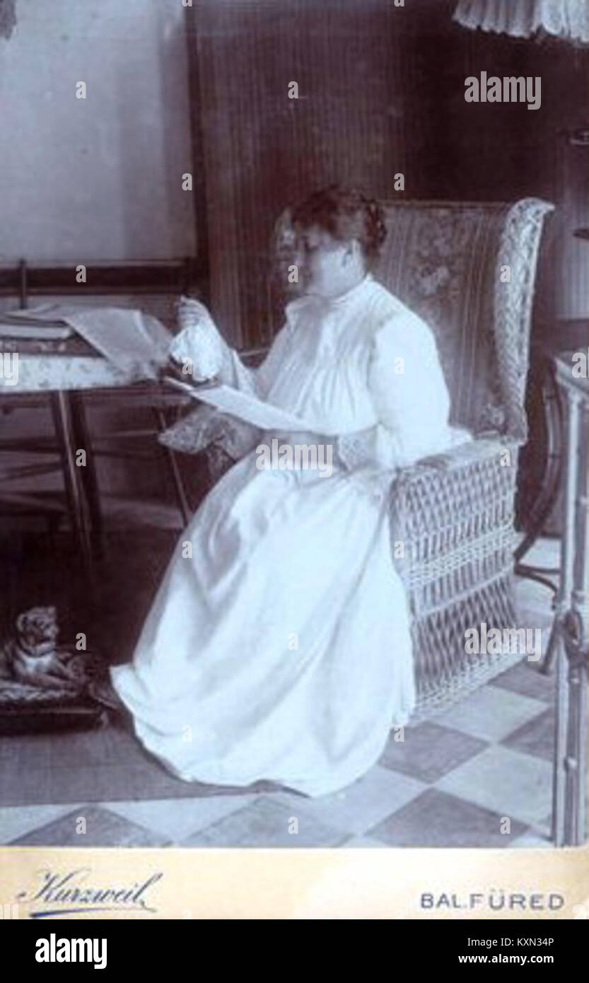 Blaha Lujza, un'attrice e cantante ungherese, è mostrata a Balatonfreden, rappresentando i suoi contributi al teatro, alla musica e alla storia culturale ungherese Foto Stock