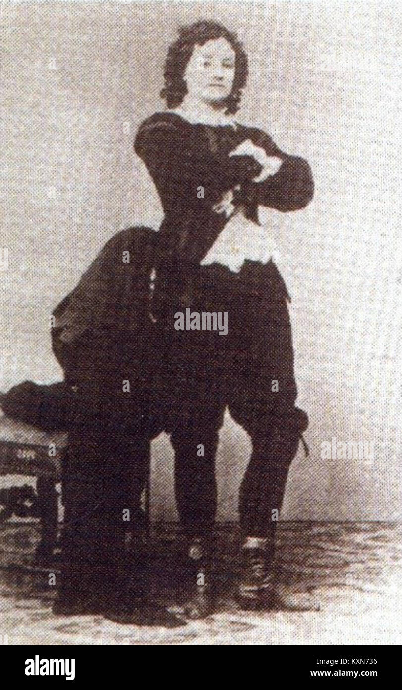 Ritratto di Arnoštka Libická, un'attrice ceca nota per i suoi contributi al teatro del XIX secolo. Foto Stock