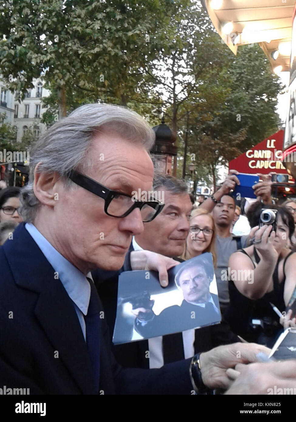 L'attore Bill Nighy ha partecipato alla prima di "Pride" a Parigi il 3 settembre 2014. Il film raffigura gli attivisti LGBT che sostengono i minatori in sciopero in Galles nel 1984. Foto Stock