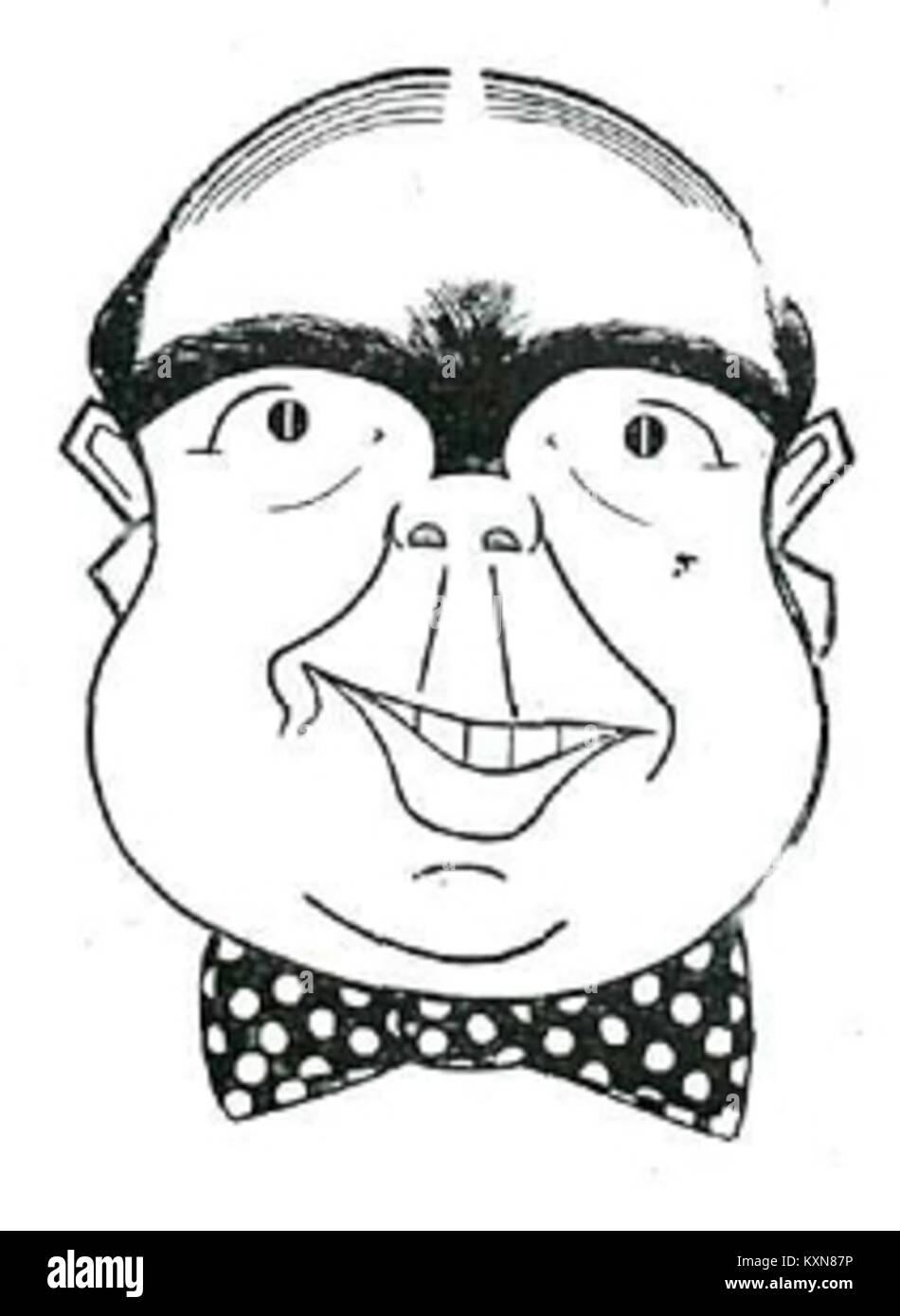 Autocaricatura di Juan Alcalá del Olmo, che mostra lo stile personale, le caratteristiche facciali e la tecnica illustrativa dell'artista Foto Stock