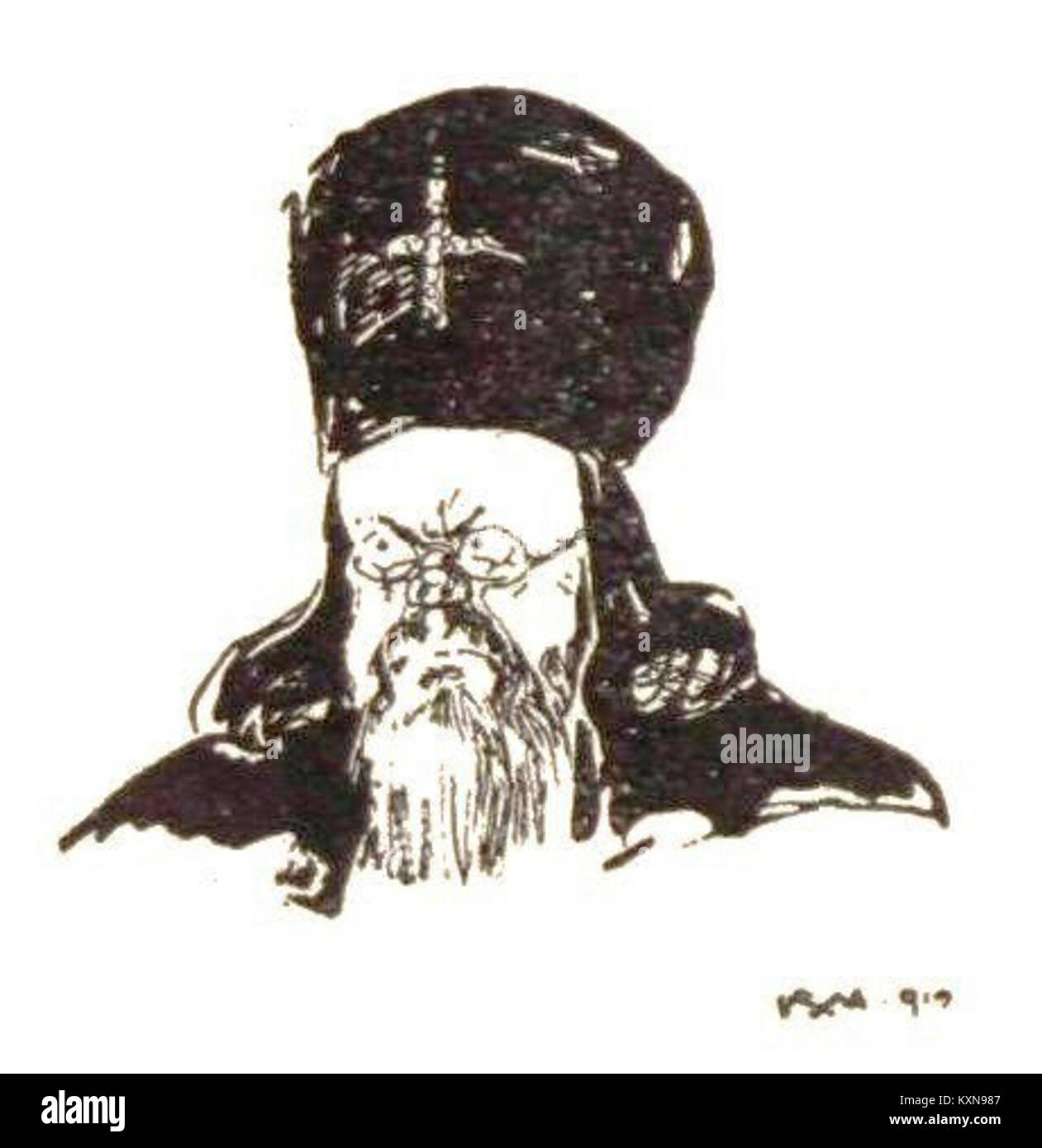 Illustrazione tratta da "Bohaterski miś", che mostra un eroico personaggio di orsacchiotto in una scena di libri per bambini. Foto Stock