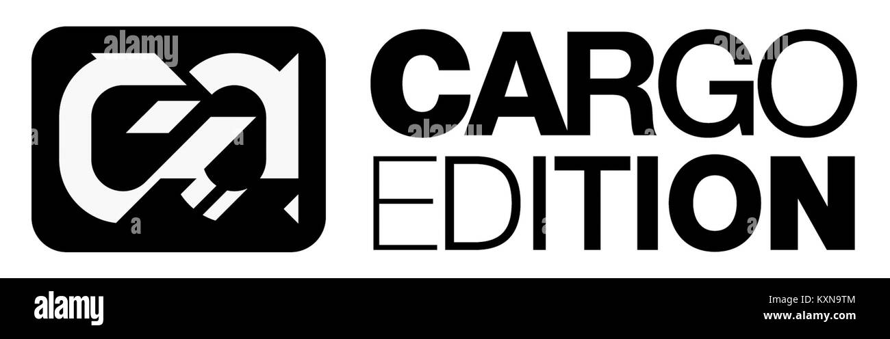 Logo per Cargo Edition, che rappresenta l'identità del marchio e il design grafico. Foto Stock