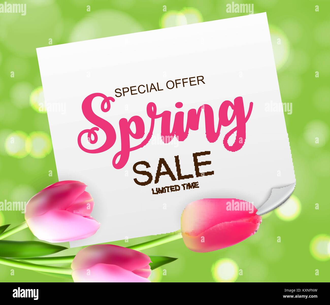 La molla vendita carino sfondo con fiori. Illustrazione Vettoriale Illustrazione Vettoriale