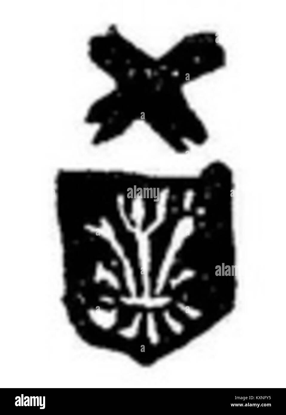 Il marchio di Boeheim del 186 rappresenta un simbolo o un oggetto storico, notevole per il suo significato culturale, storico e regionale. Foto Stock