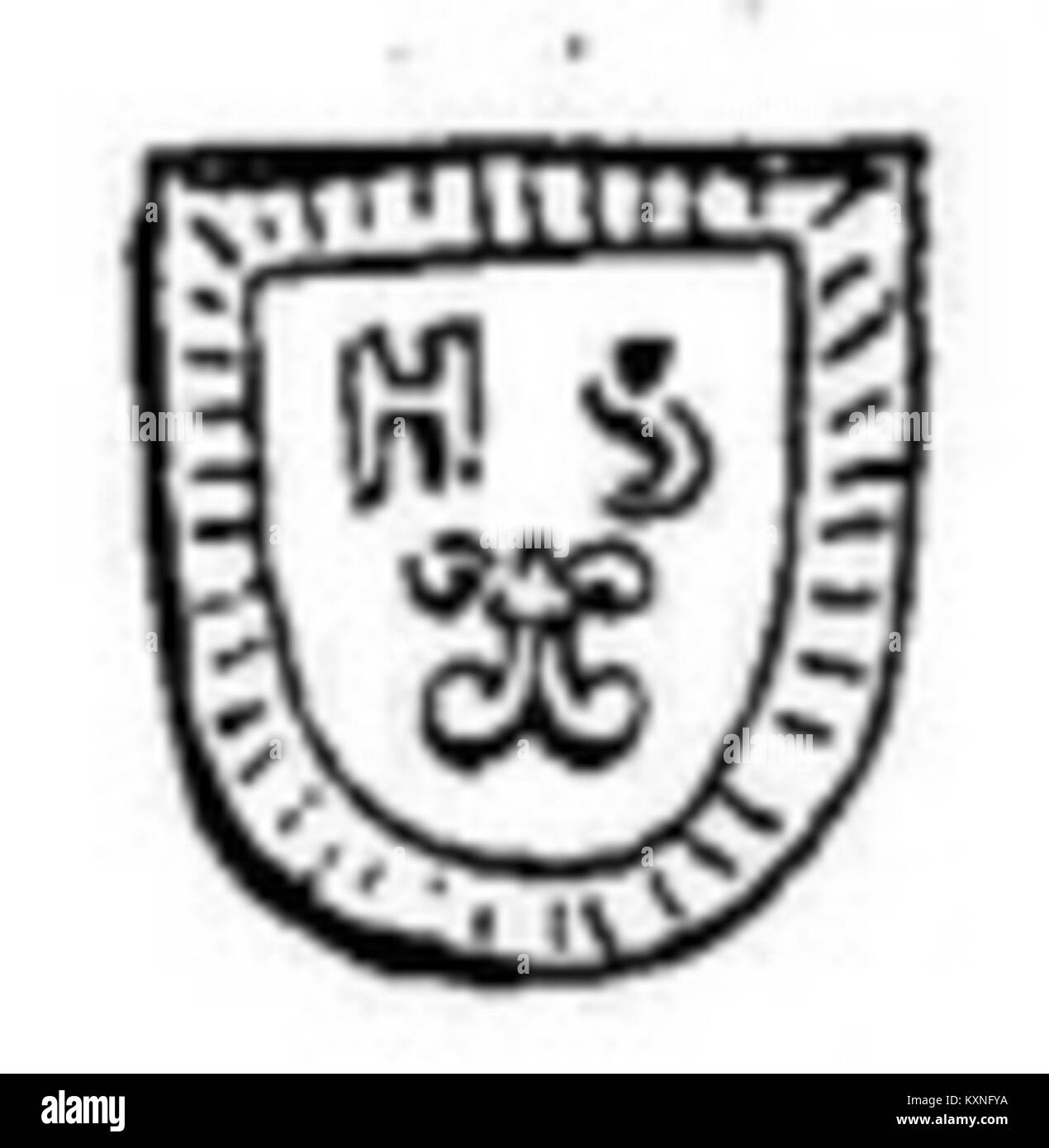 Boeheim è un marchio utilizzato nella documentazione storica, possibilmente correlato a uno specifico articolo o collezione identificato da questo marchio. Il numero "190" può indicare un articolo o una designazione in una raccolta di archivio. Foto Stock