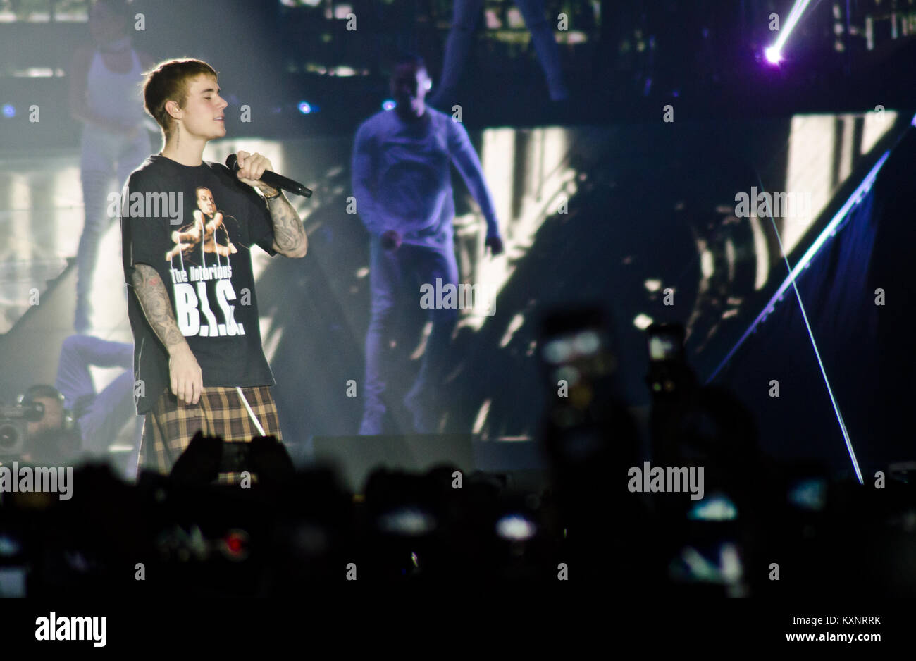 Justin Bieber a scopo tour, concerti a Praga Repubblica Ceca, 12.11.2016 Foto Stock