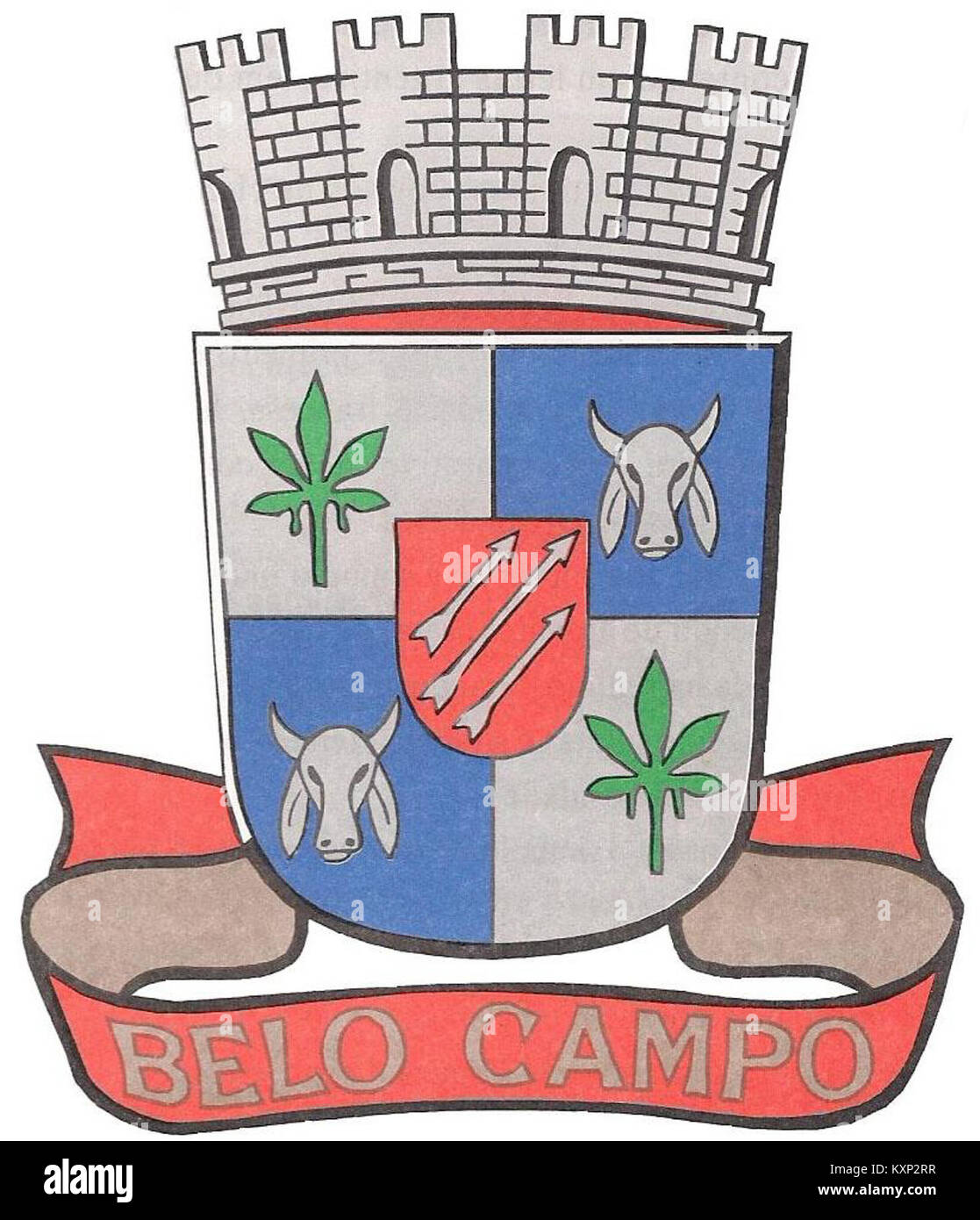 Brasão do Município de Belo Campo - BA Foto Stock