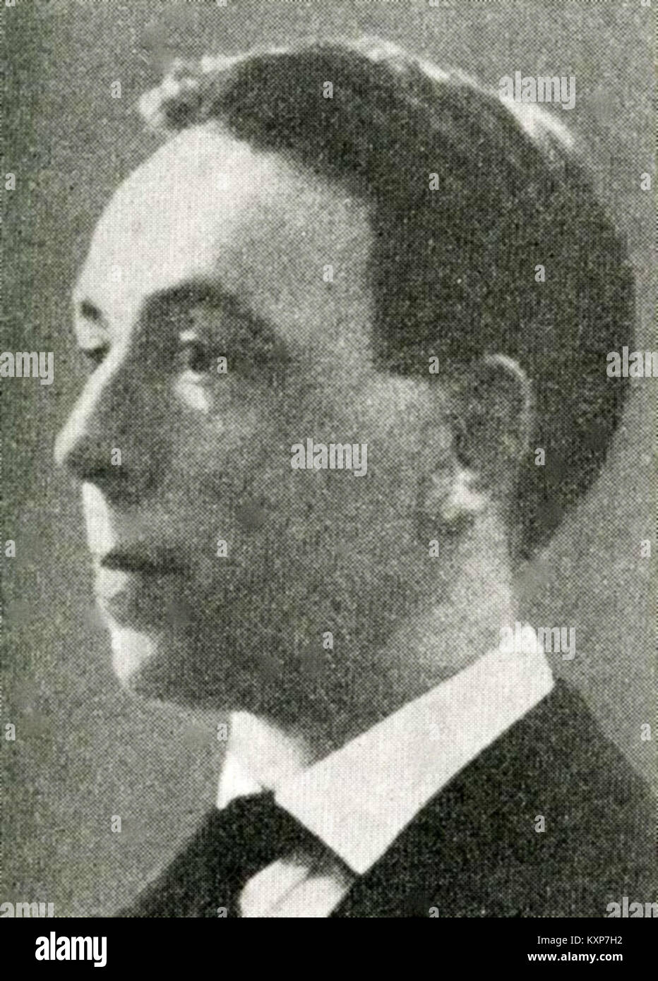 Ritratto di Edward Mørk, un individuo documentato che mostra somiglianze personali e documenti storici Foto Stock