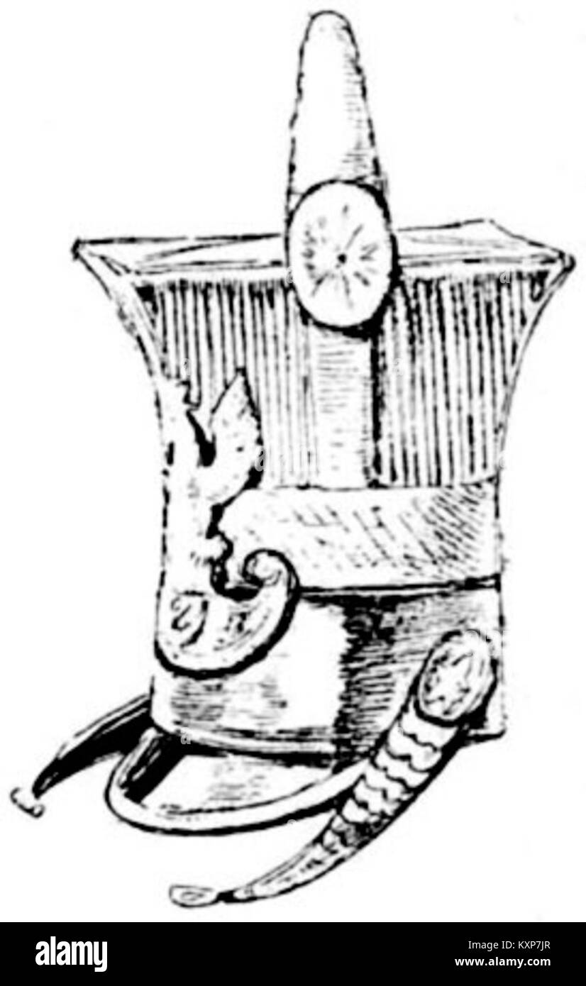 Il "Czapka ulanów" è uno storico cappello militare polacco indossato dagli Uhlani, che simboleggia la tradizione militare e il patrimonio culturale in Polonia. Foto Stock