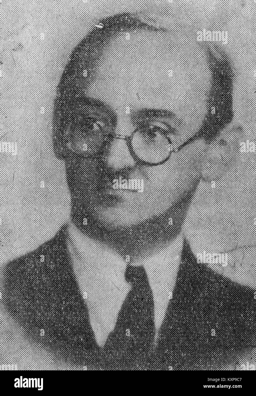 Una fotografia di Bolesław Srocki, che documenta la sua identità e fornisce riferimenti visivi storici dell'individuo. Foto Stock