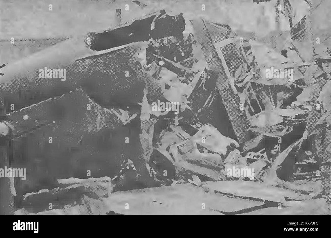 Fotografia dell'aereo di Zdzisław Zych Plodowski che si è schiantato l'11 maggio 1927, illustrando la tecnologia aeronautica e le condizioni di sicurezza del periodo Foto Stock