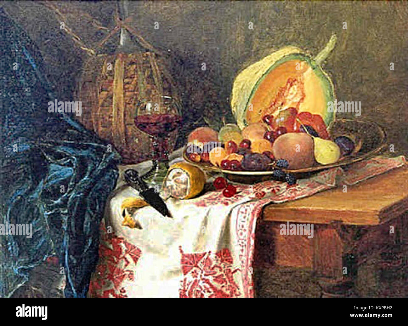 Charlotte - Hampel Stillleben mit Früchten 1882 Foto Stock