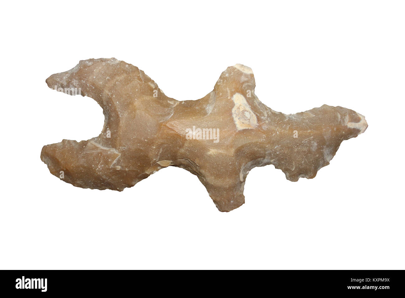 Chert Maya eccentrico tardo periodo Classico (700-900 d.C.). Foto Stock