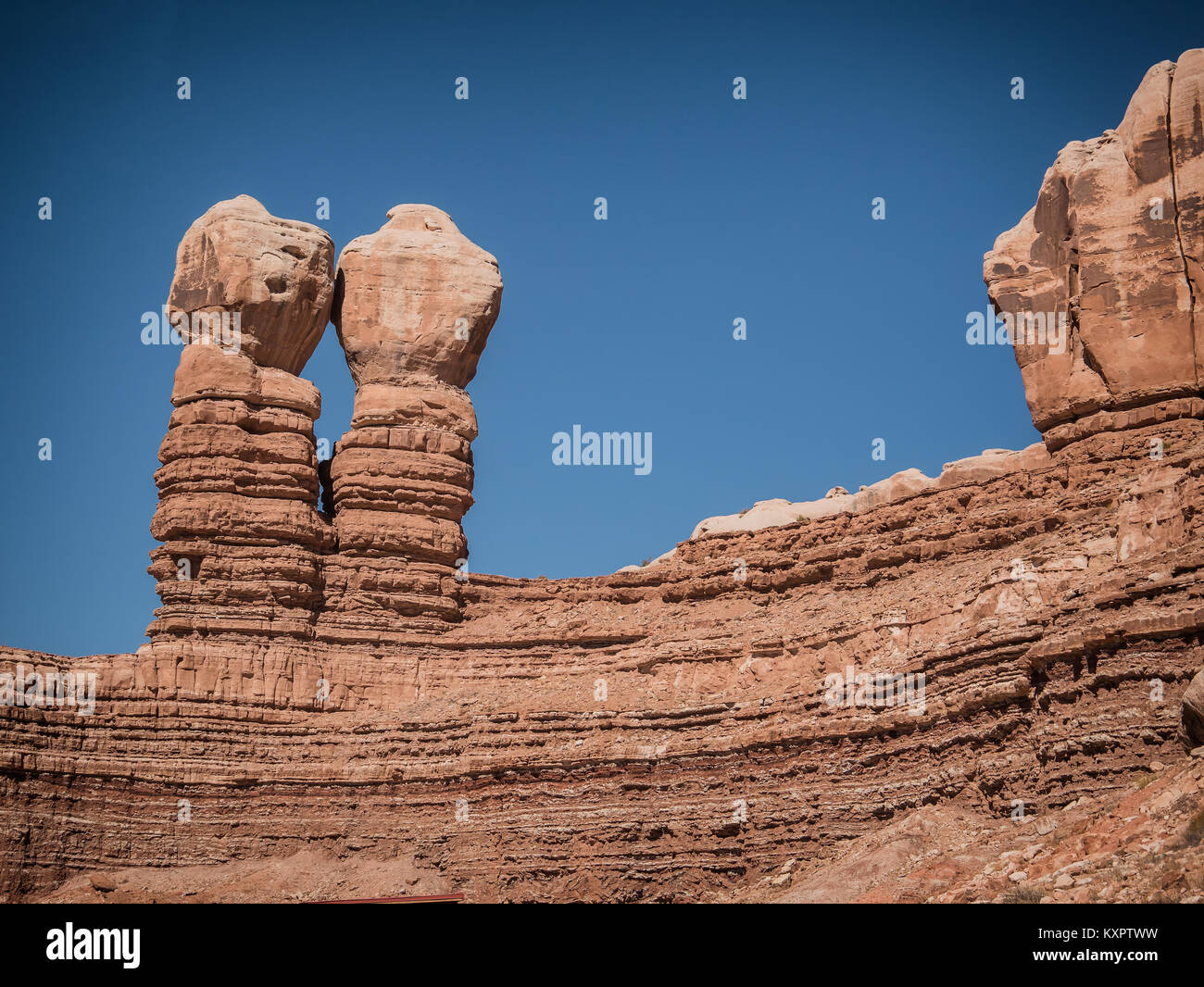 Scogli gemelli in Bluff City, Utah STATI UNITI D'AMERICA Foto Stock