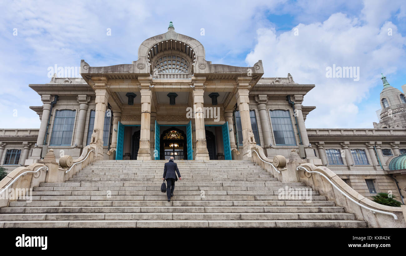Tsukiji Honganji Temple in Tokyo Tokyo, Giappone - 25 novembre: Tsukiji Honganji Tempio a Tokyo in Giappone il 25 novembre 2013. Fondata nel Tempio di Asakusa nel 1917 Foto Stock