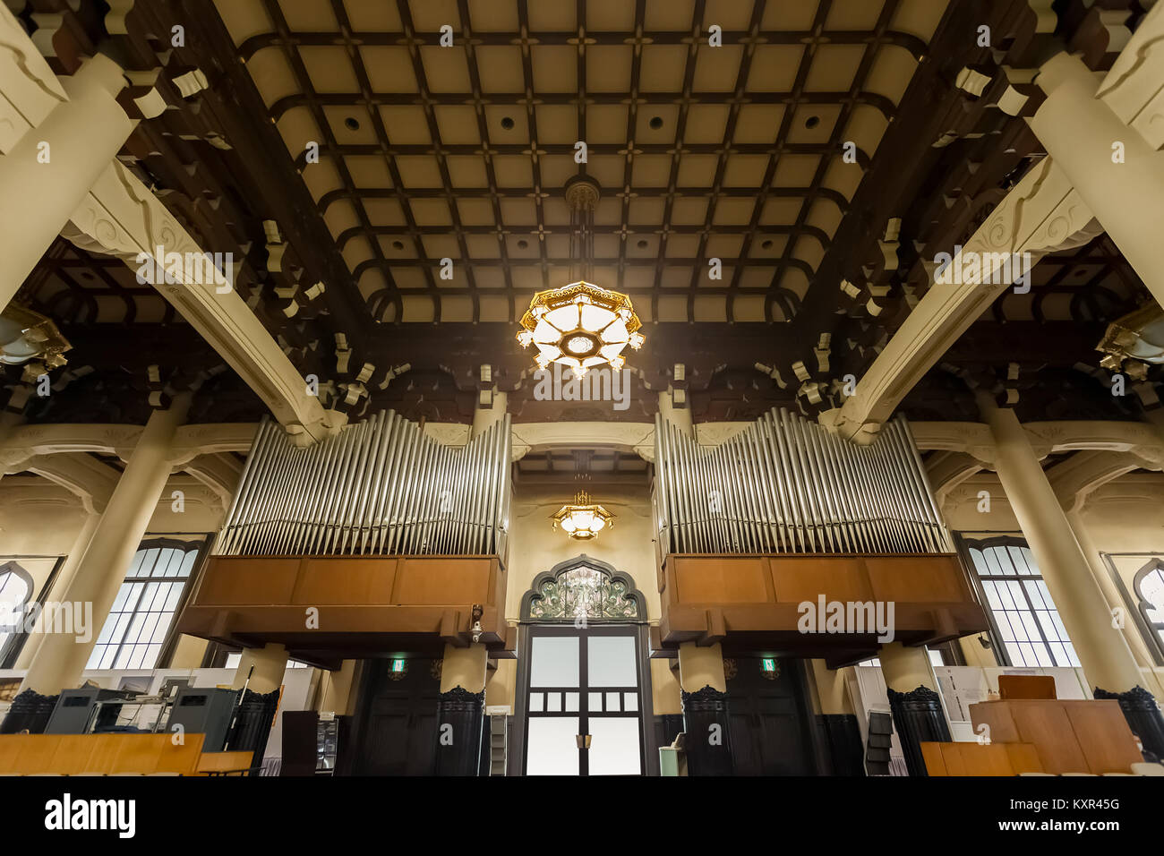 Tsukiji Honganji Temple in Tokyo Tokyo, Giappone - 25 novembre: Tsukiji Honganji Tempio a Tokyo in Giappone il 25 novembre 2013. Fondata nel Tempio di Asakusa nel 1917 Foto Stock
