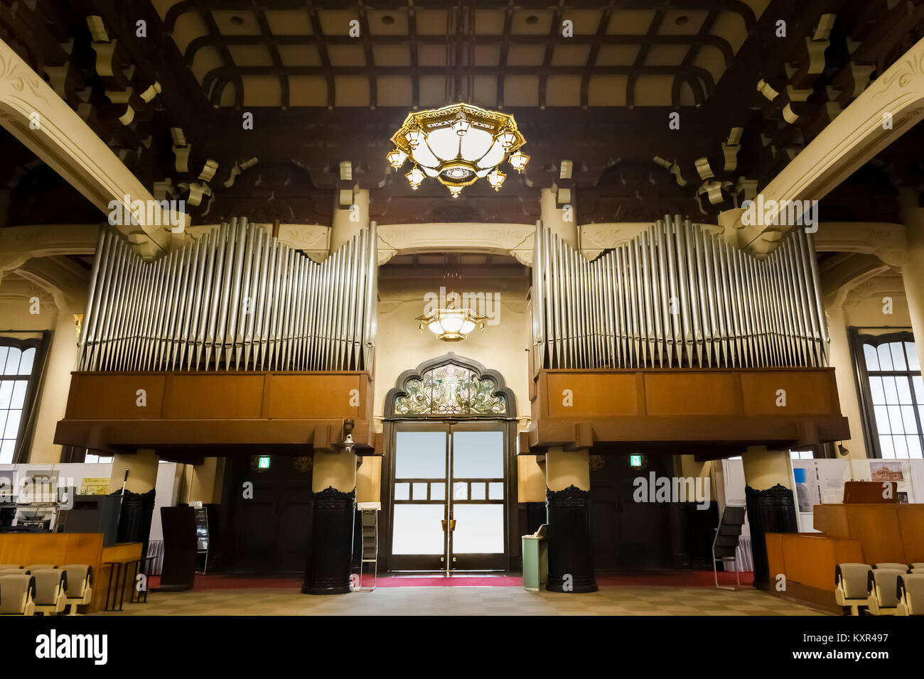 Tsukiji Honganji Temple in Tokyo Tokyo, Giappone - 25 novembre: Tsukiji Honganji Tempio a Tokyo in Giappone il 25 novembre 2013. Fondata nel Tempio di Asakusa nel 1917 Foto Stock