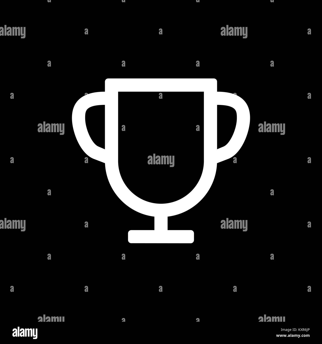 Icona del trofeo per semplice piatto stile design dell'interfaccia utente. Illustrazione Vettoriale