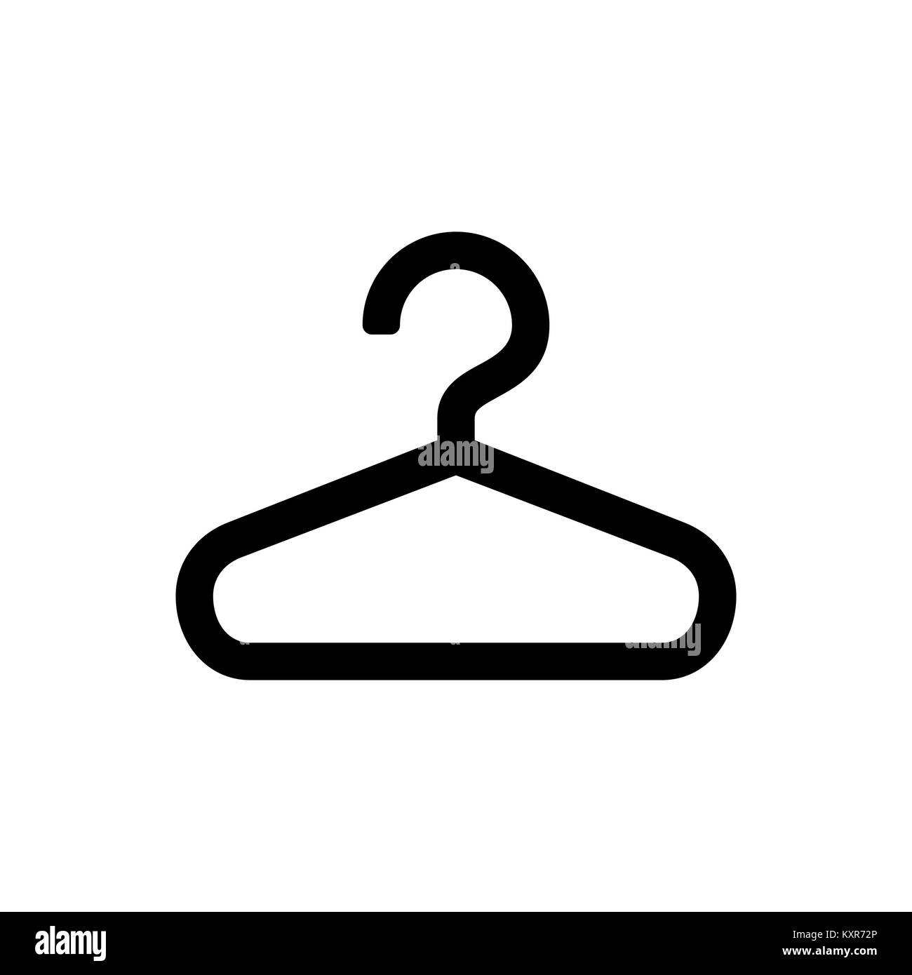 Appendiabiti icona per semplice piatto stile design dell'interfaccia utente. Illustrazione Vettoriale