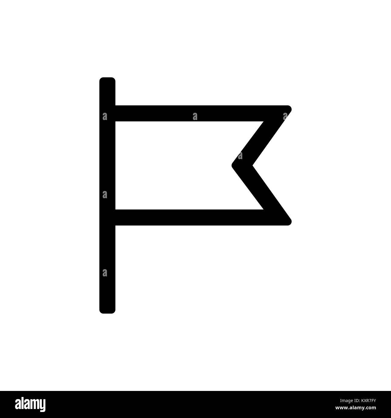 Icona bandiera per semplice piatto stile design dell'interfaccia utente. Illustrazione Vettoriale