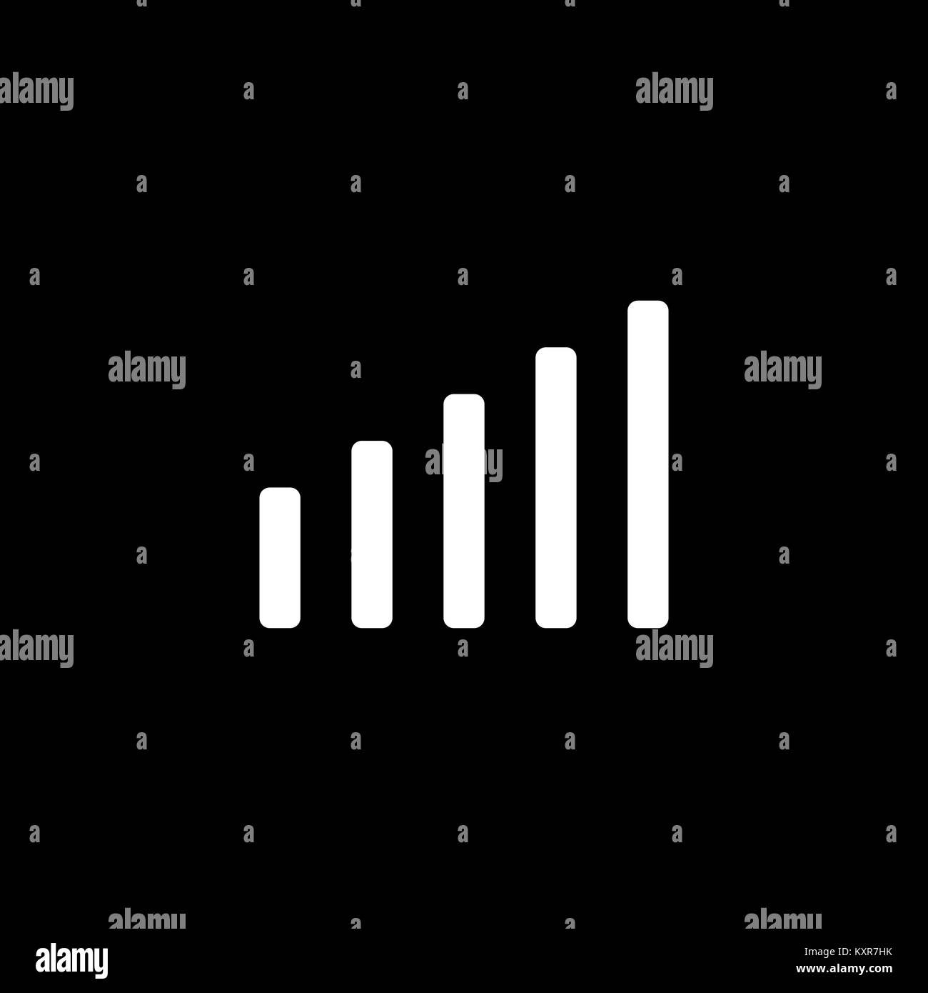 Il segnale di rete forza icona per semplice piatto stile design dell'interfaccia utente. Illustrazione Vettoriale