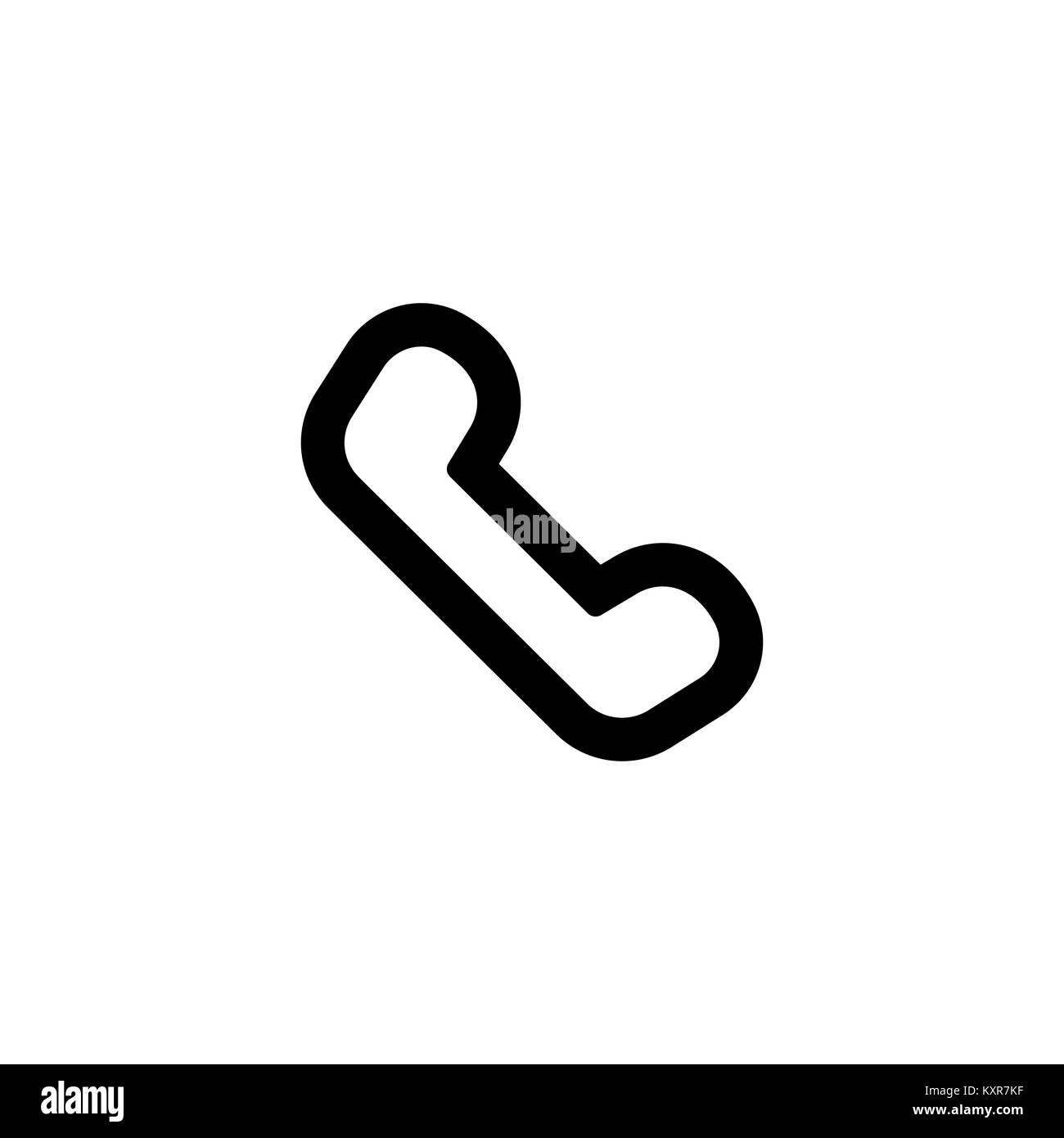 Icona del telefono per semplice piatto stile design dell'interfaccia utente. Illustrazione Vettoriale