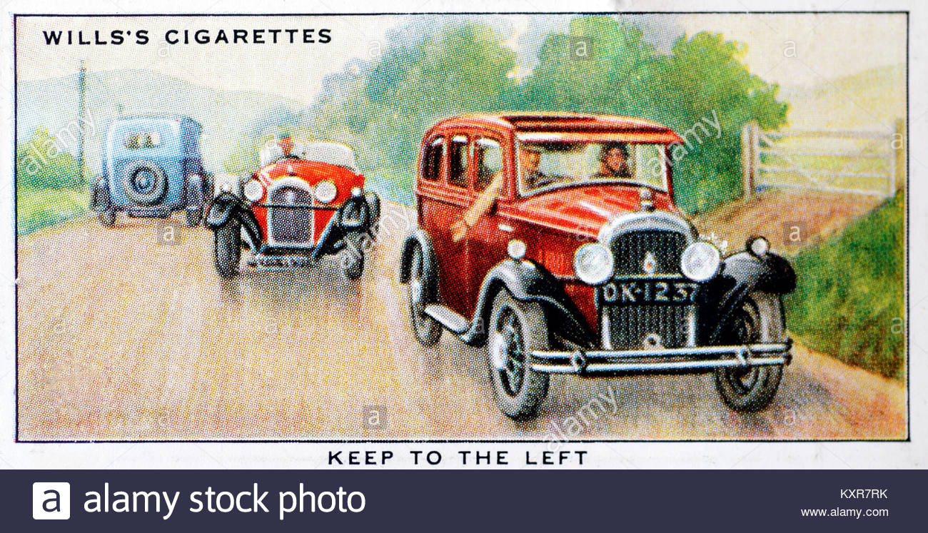 La sicurezza prima di tutto - Tenete la sinistra Foto Stock