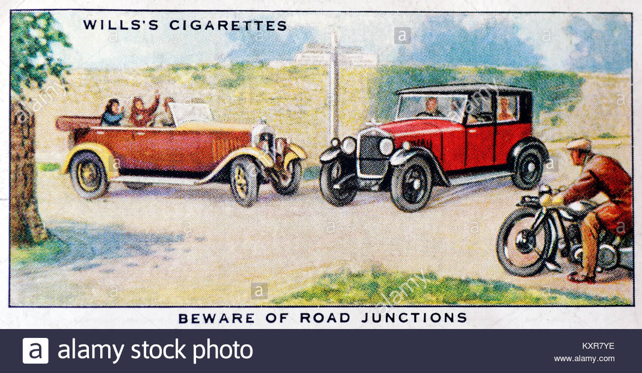 La sicurezza prima di tutto - Attenzione di incroci stradali Foto Stock