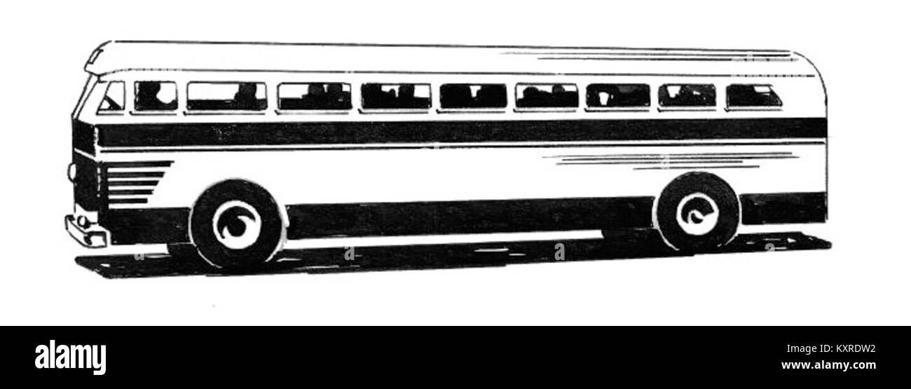 Il termine "autobus (PSF)" si riferisce probabilmente a un tipo specifico di autobus, eventualmente all'interno di un sistema di trasporto pubblico o a un riferimento storico relativo agli autobus. Foto Stock