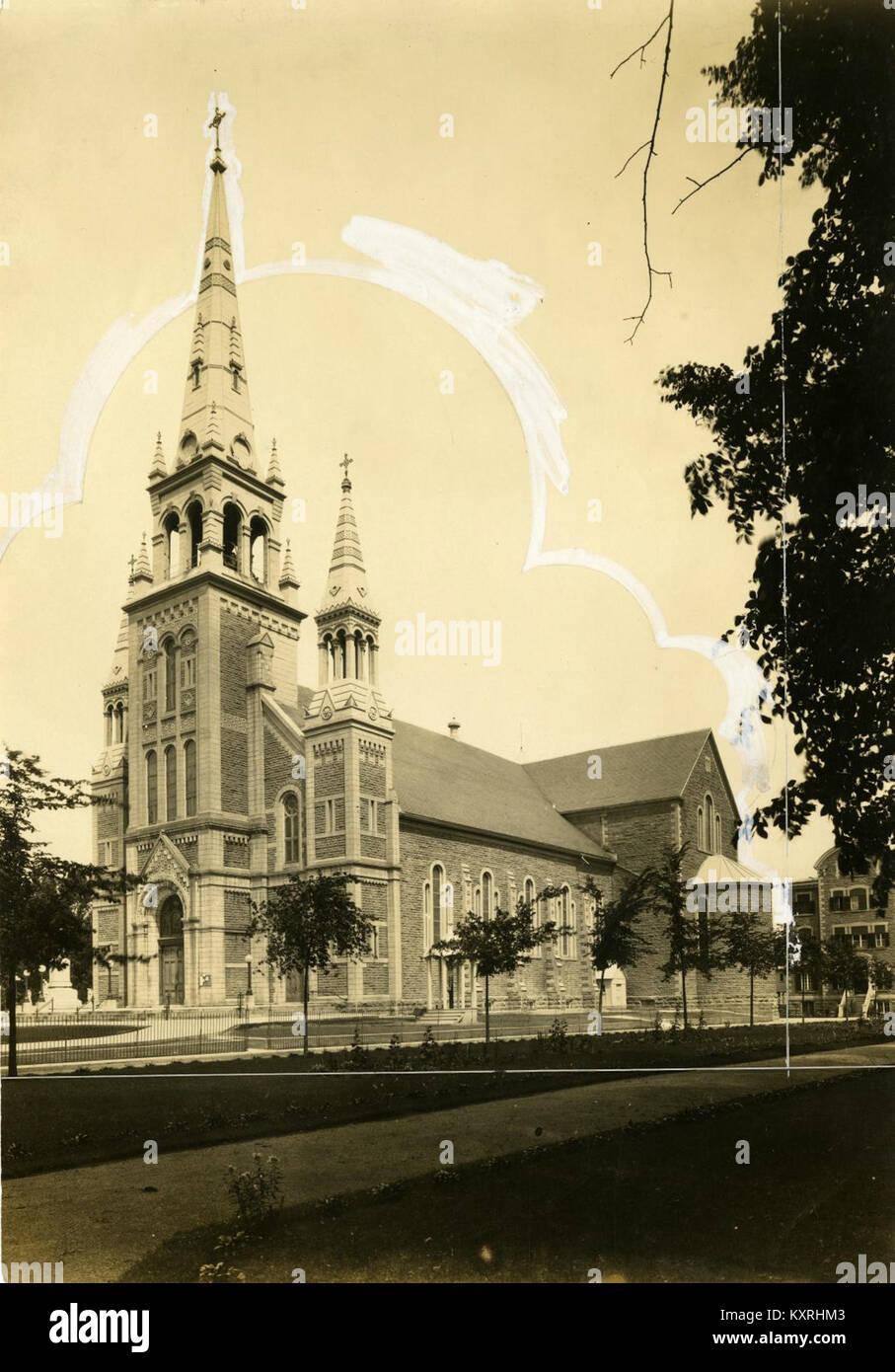 La cattedrale di Saint-Charles-Borromée a Joliette, Canada, è un sito religioso storico con un significativo valore architettonico e culturale. Costruito nel XIX secolo, riflette il patrimonio della regione. Foto Stock