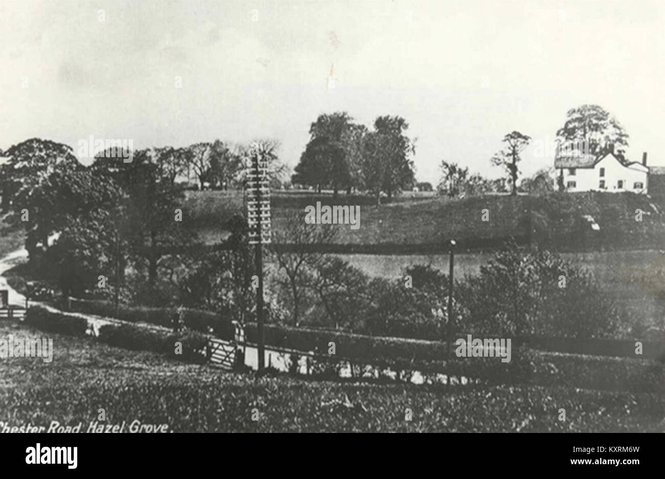 Chester Road , Hazel Grove c.1900 Foto Stock