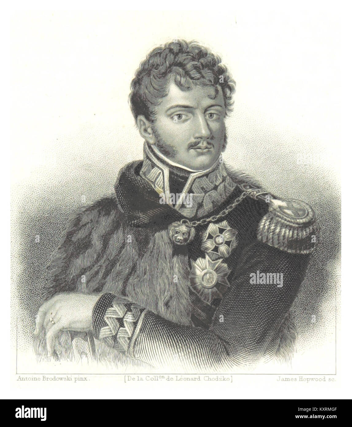 CHODZKO(1839) p271 Giuseppe Poniatowski, GÉNÉRALISSIME DE 1807 à 1813 Foto Stock