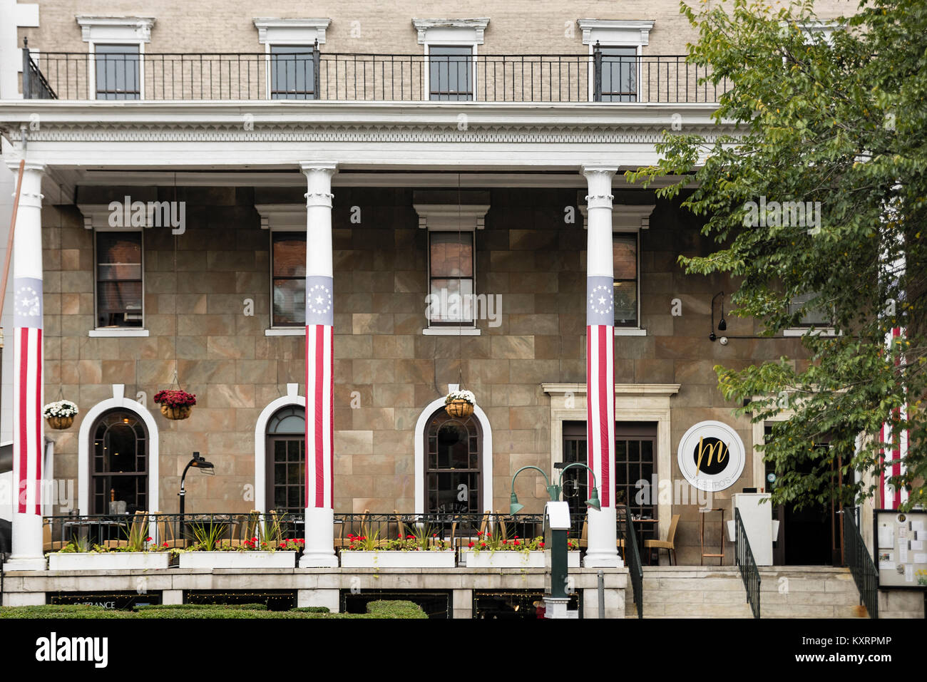 Maestro del ristorante dell'albergo, Saratoga Springs, New York, Stati Uniti d'America. Foto Stock