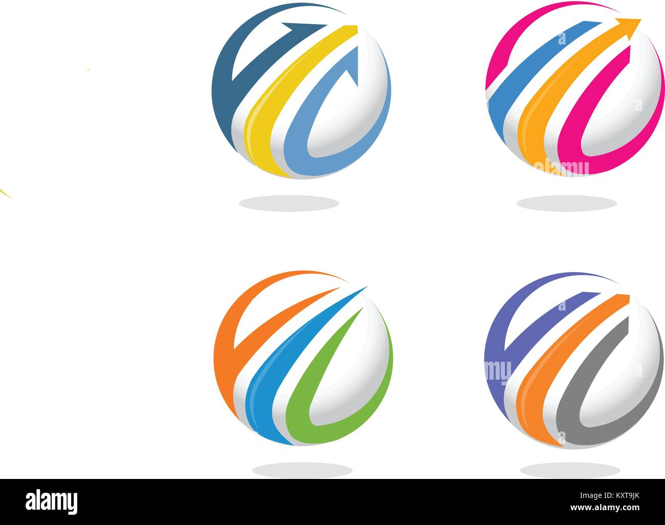 Logo elegante concetto freccia e finanziare il logo di marketing. Illustrazione Vettoriale