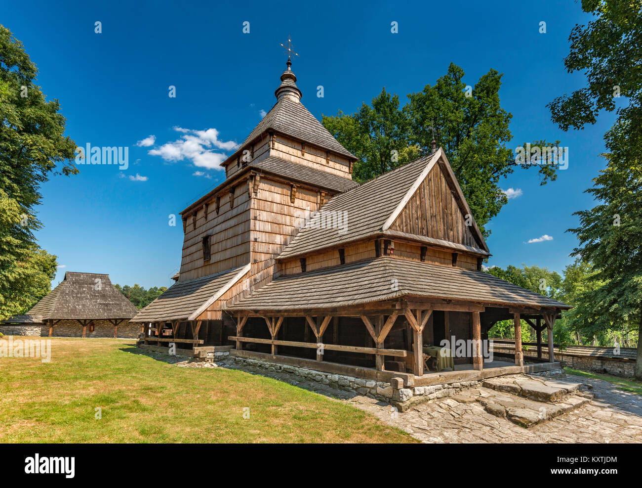 San Paraskevi chiesa del XVI secolo, in stile gotico, cattolica greca, ora museo, sito Patrimonio Mondiale dell'UNESCO in Radruz, Malopolska, Polonia Foto Stock