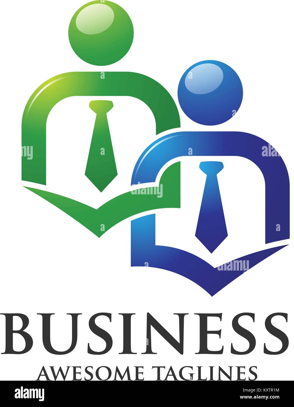 La gente di affari del personale dipendente, elegante connettendo persone il concetto di logo Illustrazione Vettoriale