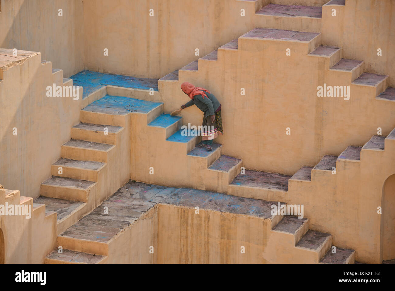 La Panna Meena ka Kund stepwell, Jaipur, India Foto Stock