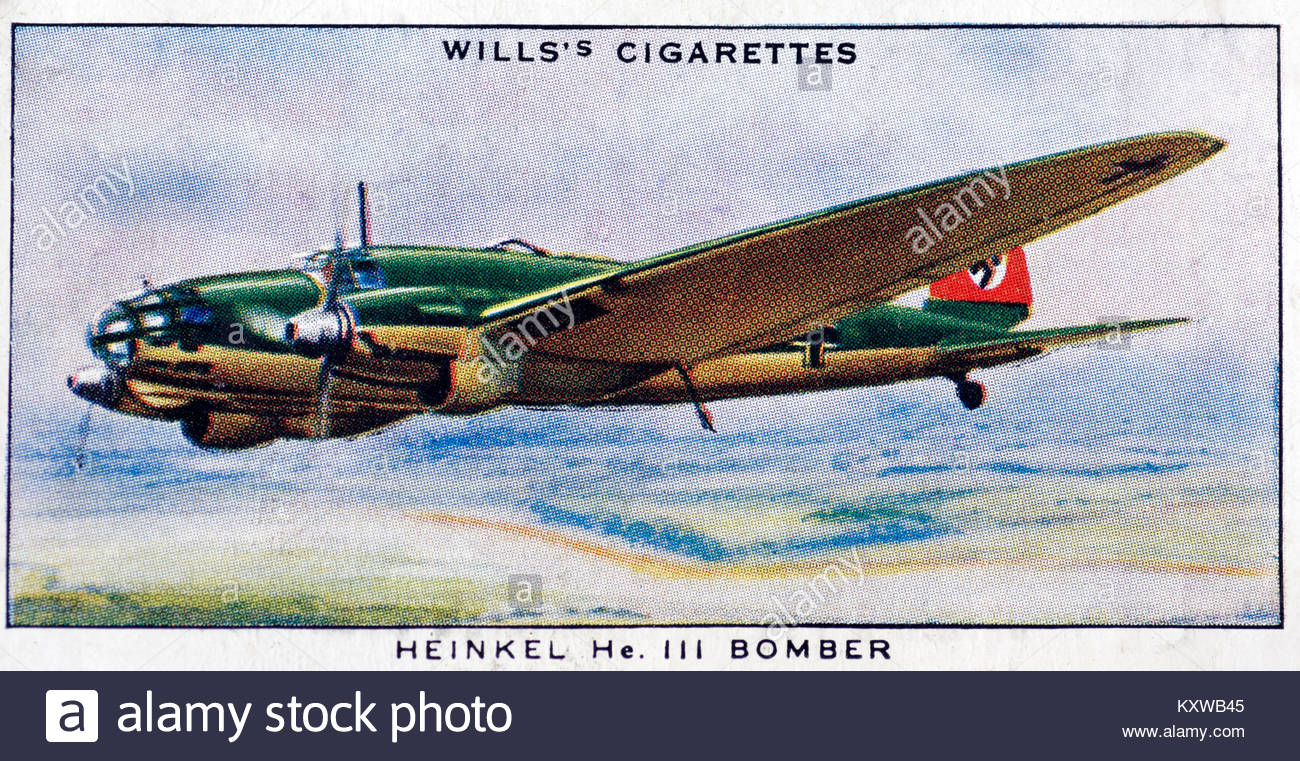 Heinkel He 111 bomber illustrazione Foto Stock