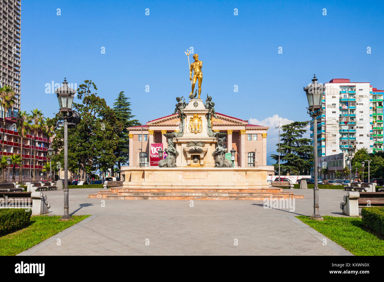 BATUMI, Georgia - 21 settembre 2015: Ilya Chavchavadze stato teatro a Batumi, Georgia. Questo teatro è il più antico in Georgia, che è stato aperto i Foto Stock