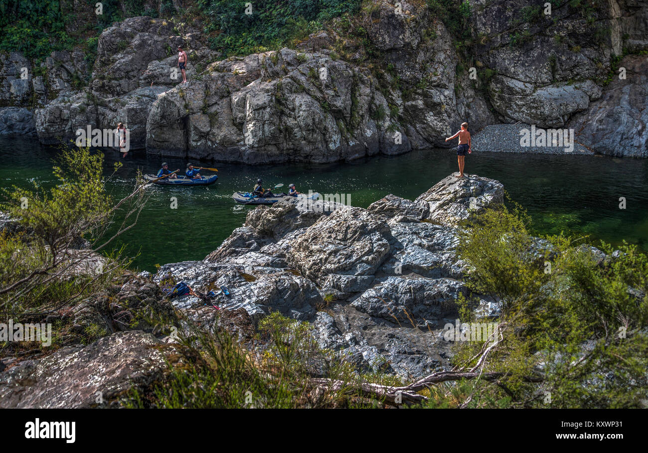 Pelorus Bridge, Posizione filmato di The Hobbit, Nuova Zelanda Foto Stock