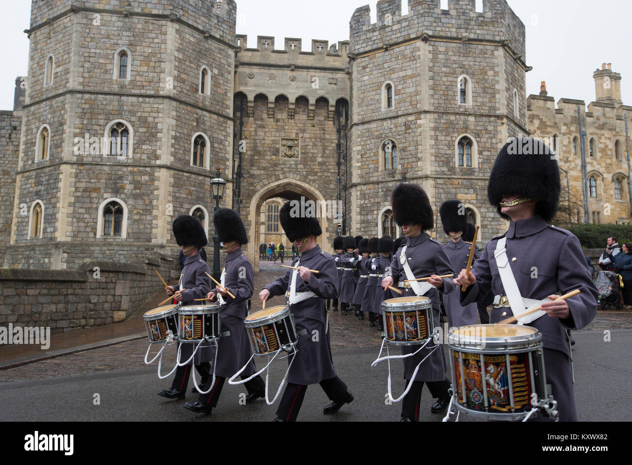 Windsor, della città e del castello dove il principe Harry e Megan Merkle si sposano in corrispondenza alla cappella di San Giorgio nel Castello di Windsor, Berkshire, Inghilterra, Regno Unito Foto Stock